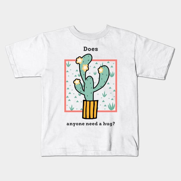 affectionate cactus Kids T-Shirt by dgutpro87